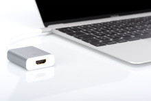 DIGITUS USB-C auf HDMI Adapter - Aluminium wei&szlig;